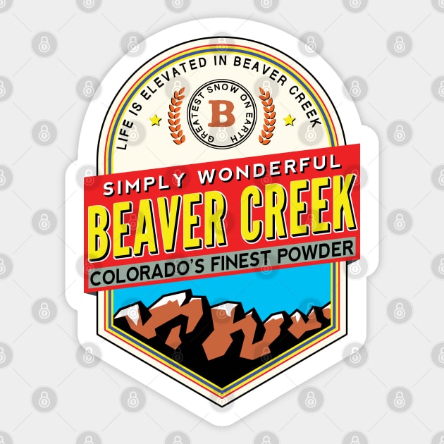 Ski Beaver Creek Colorado Skiing Snowboarding Sticker by heybert00